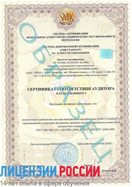 Образец сертификата соответствия аудитора №ST.RU.EXP.00005397-3 Дзержинск Сертификат ISO/TS 16949